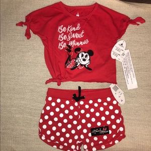 NWT Minnie Mouse matching set. Purchased @ Disney